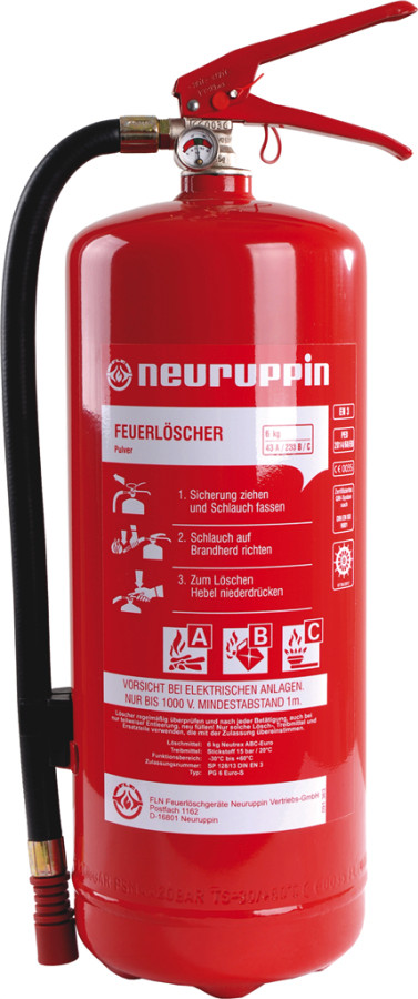 Dauerdruckpulverfeuerlöscher PG6 Euro-S 6kg ABC-Pulver/Halter - Langenbach  GmbH